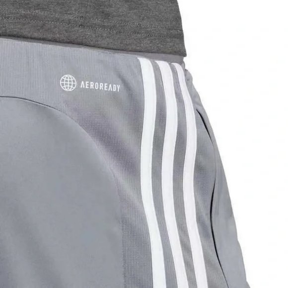 NWT ADIDAS Mens 3S PES Aeroready Shorts gray White Stripes Zipper Pocket - Picture 5 of 11